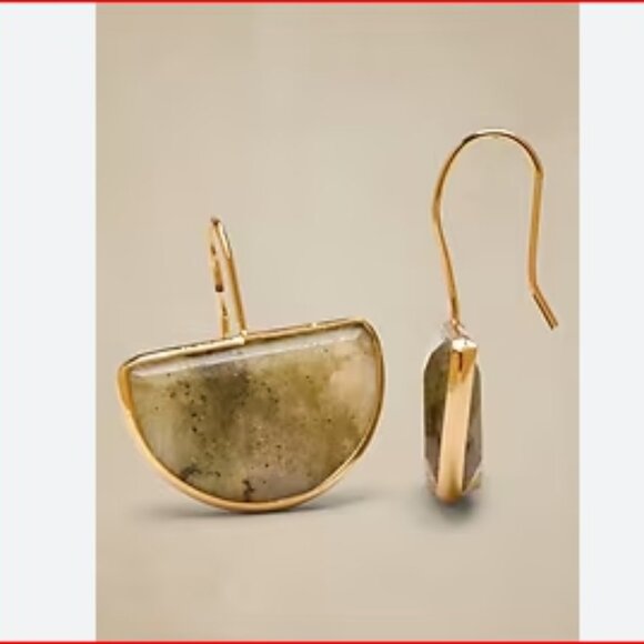 Crescent Stone Drop Earrings (NWT) - Picture 9 of 9